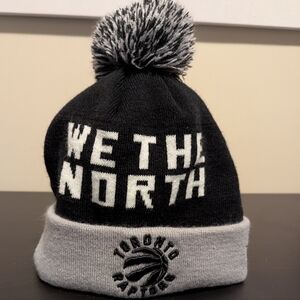 Toronto Raptors 'We The North' Black & Gray New Era Pom Beanie